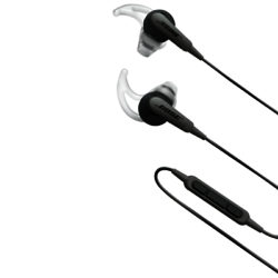 Bose® SoundSport™ Sweat & Weather-Resistant In-Ear Headphones With 3-Button In-Line Remote and Carry Case For iOS Devices Charcoal